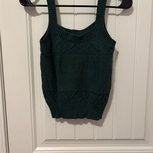 Forever 21 Forest Green Knit Tank Top